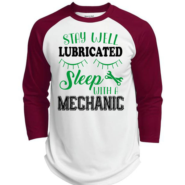 Stay Well Lubricated Sleep With A Mechanic T Shirt, Being A Mechanic T Shirt, Awesome T-Shirts  (Polyester Game Baseball Jersey)