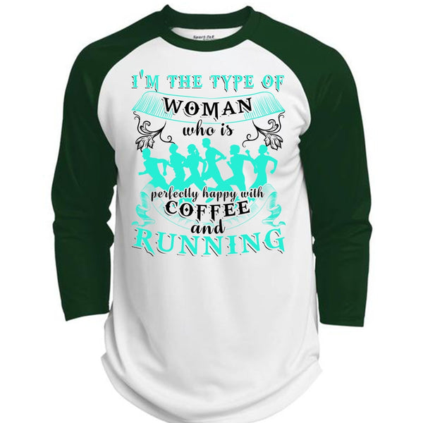 Coffee And Running T Shirt, I Love Running T Shirt, Awesome T-Shirts  (Polyester Game Baseball Jersey)