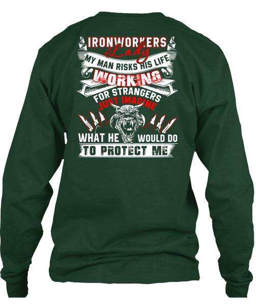 Ironworkers Lady T Shirt, I Love Ironworker T Shirt