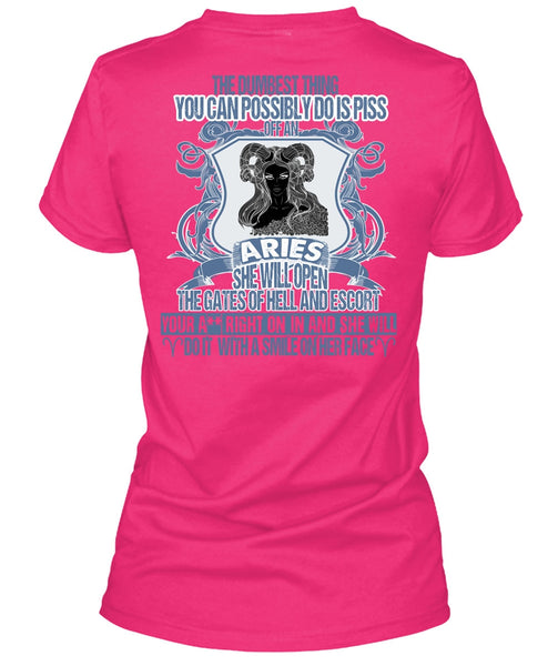 Aries She Will Open The Gates T Shirt, I Love Aries T Shirt