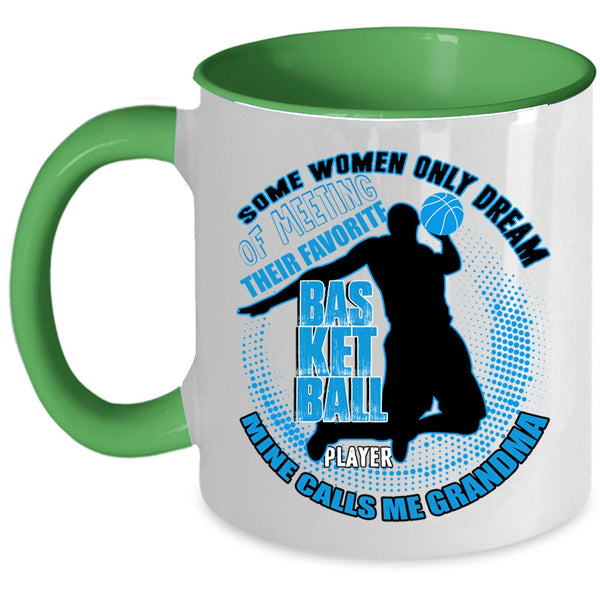 Mine Calls Me Grandma Coffee Mug, Favorite Basketball Player Accent Mug
