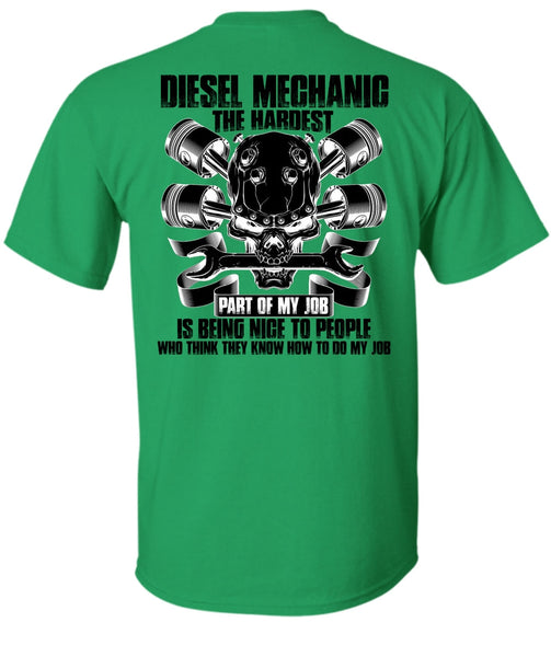 Diesel Mechanic The Hardest T Shirt, I Love Mechanic T Shirt