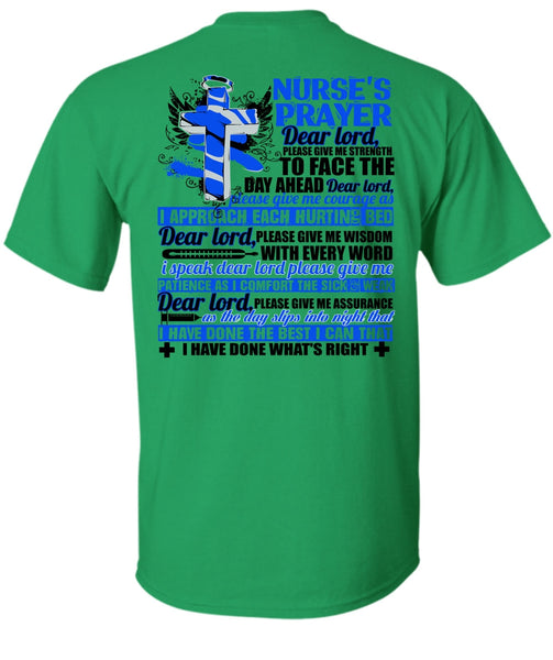 Nurse's Prayer T Shirt, I Love Nursing T Shirt