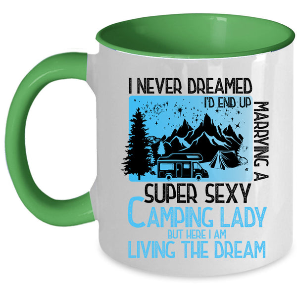 I Love Camping Lady Coffee Mug, I'd End Up Marrying A Camping Lady Accent Mug