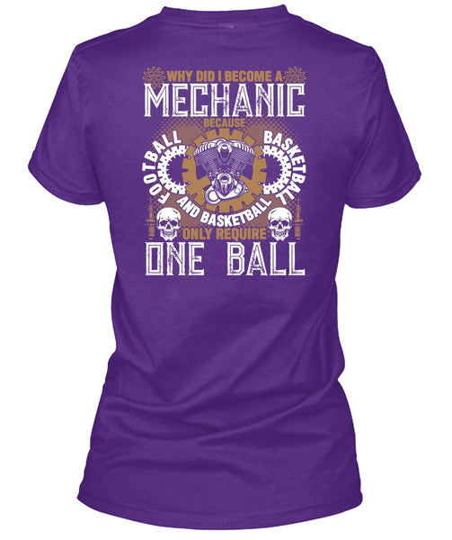 Why Did I Become A Mechanic T Shirt, Football And Basketball T Shirt