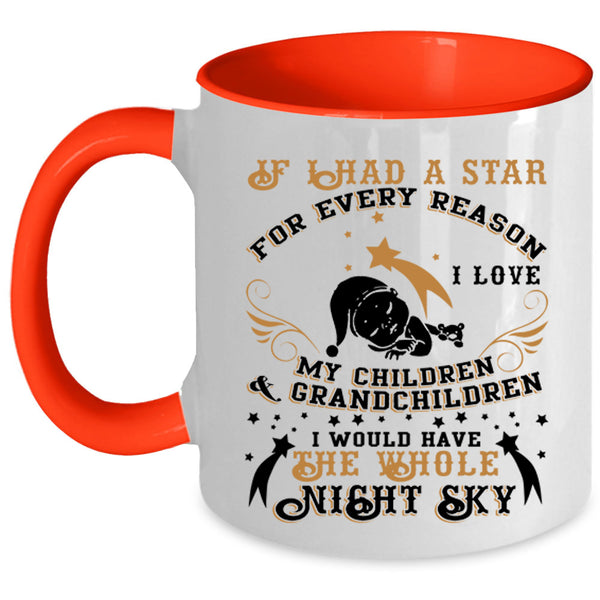Cute Grandparent Coffee Mug, I Love My Children And Grandchildren Accent Mug
