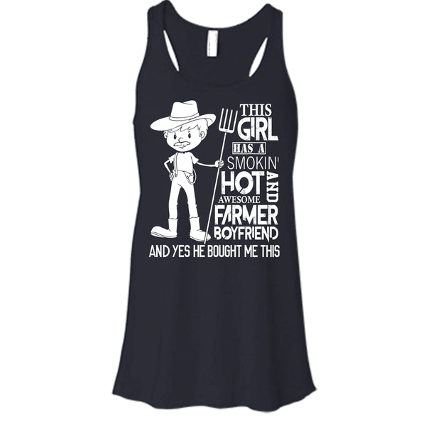 Awesome Farmer Boyfriend T Shirt, Coolest Farmer's Girlfriend T Shirt, Cool T Shirt