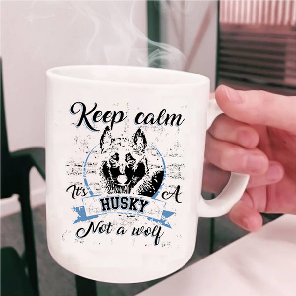 Cool Husky Coffee Mug, It's A Husky Not A Wolf Cup