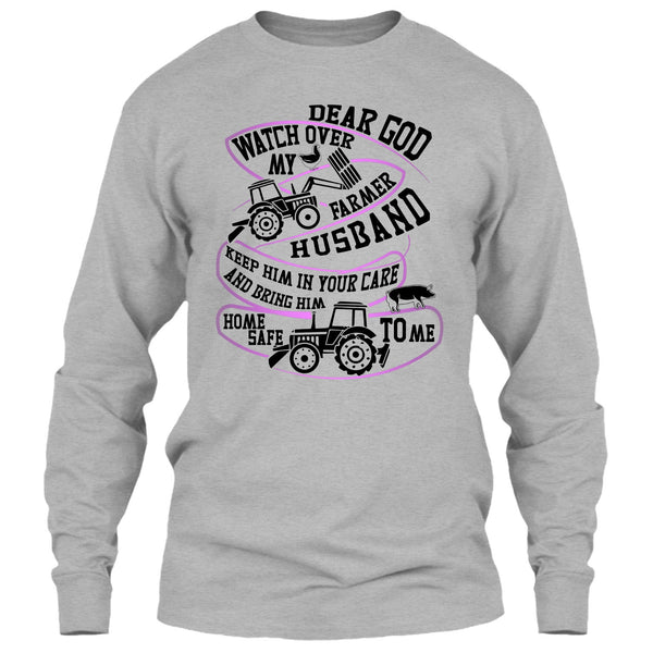 Watch Over My Farmer Husband T Shirt, I'm A Farmer's Wife T Shirt