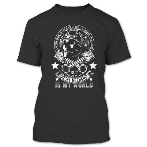 A black t-shirt with the shopify logo