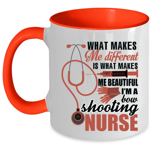 Cool Shooting Nurse Coffee Mug, I'm A Bow Shooting Nurse Accent Mug