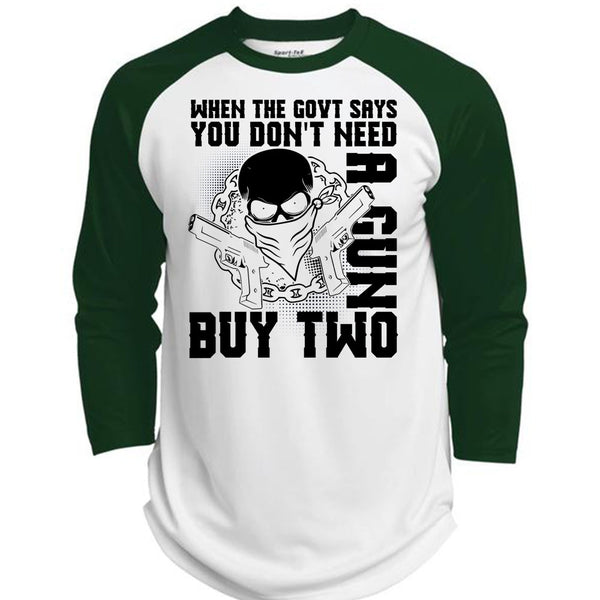 You Don't Need A Gun Buy Two T Shirt, I Love Gunning T Shirt, Awesome T-Shirts  (Polyester Game Baseball Jersey)