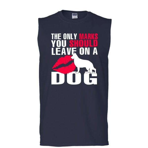 The Only Marks T Shirt, You Should Leave On A Dog Tank Top (Men's Cotton Sleeveless)
