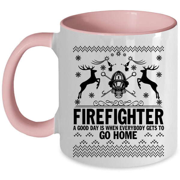 Christmas Gift For Fireman Coffee Mug, Firefighter Accent Mug