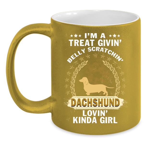 Dachshund Loving Kinda Girl Coffee Mug, Dog Lovers Coffee Cup