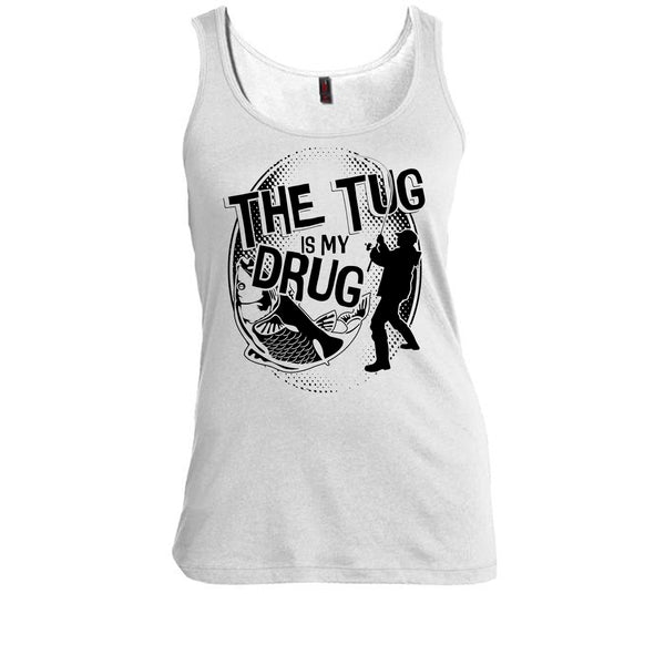 The Tug Is My Drug T Shirt, Coolest Fishing Tank Top