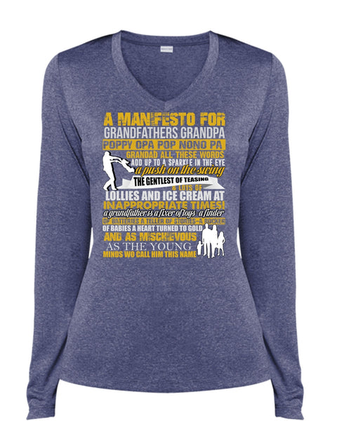 A Manifesto For Grandfathers Grandpa T Shirt, Being A Papa T Shirt
