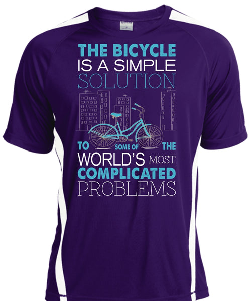 The Bicycle Is A Simple Solution T Shirt, The World's Most Complicated Problems T Shirt