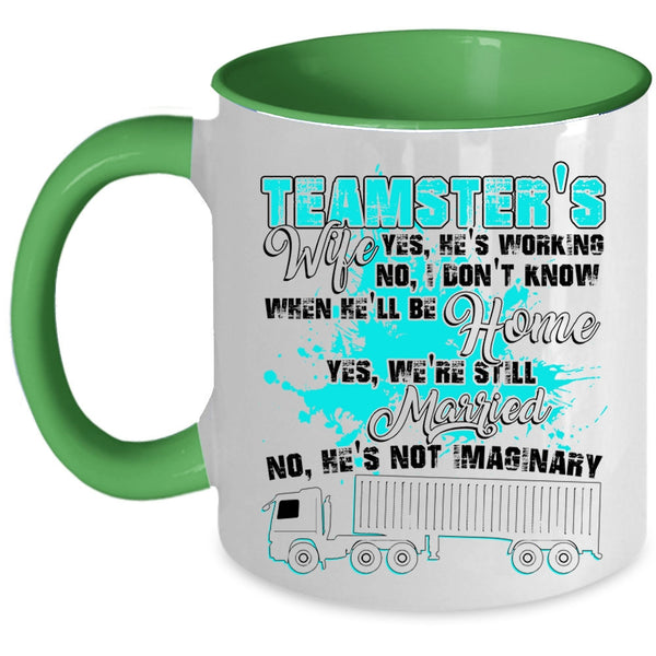 My Husband Coffee Mug, Teamster's Wife Accent Mug
