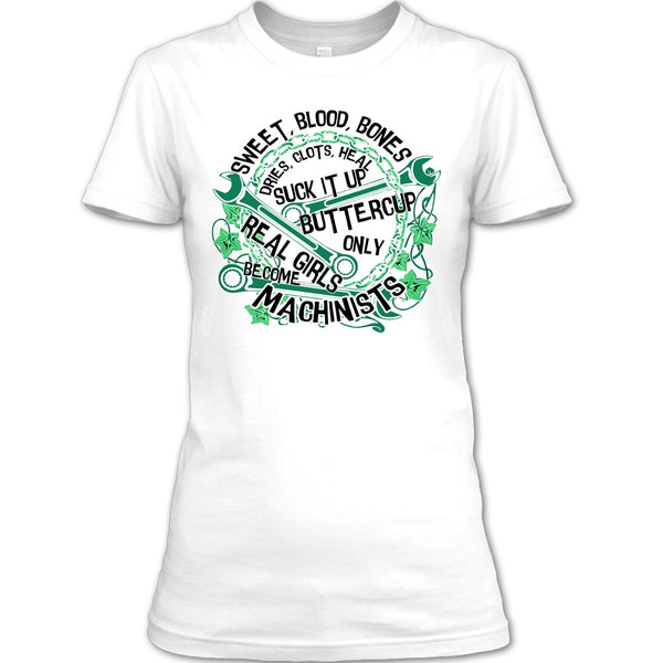 Sweet Blood Bones T Shirt, Coolest Mechanic Girls T Shirt