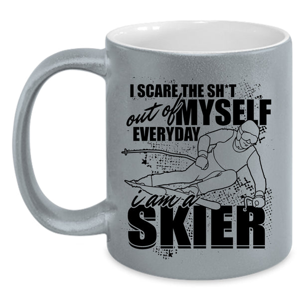 Funny Gift For Skier Coffee Mug, I Am A Skier Accent Mug