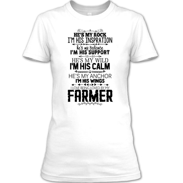 He Is My Rock T Shirt, Coolest Farmer T Shirt