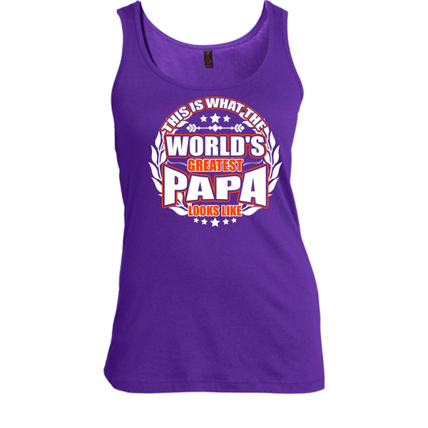 Worlds Greatest Papa T Shirt, Greatest Papa Look Like Tank Top