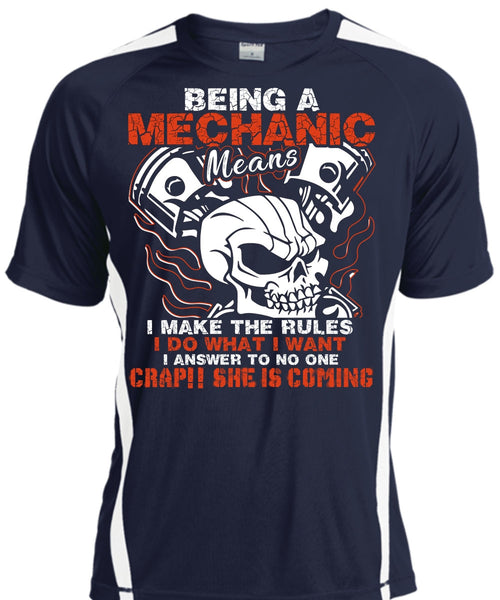 Being A Mechanic Means T Shirt, She Is Coming T Shirt, Cool Shirt