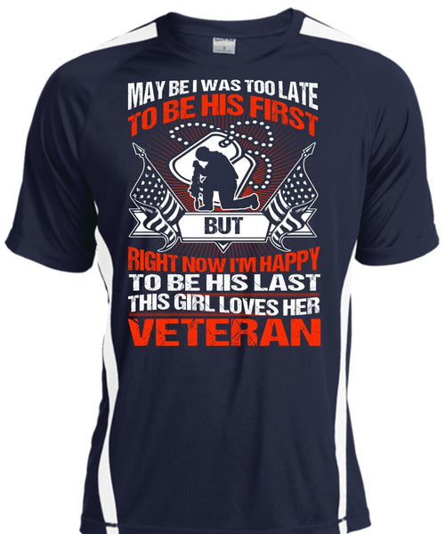 This Girl Loves Her Veteran T Shirt, I'm Happy T Shirt, Cool Shirt