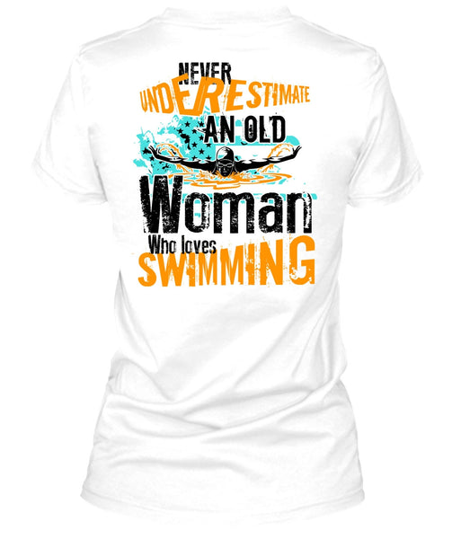 Old Woman Who Loves Swimming T Shirt, I Love Swimming T Shirt