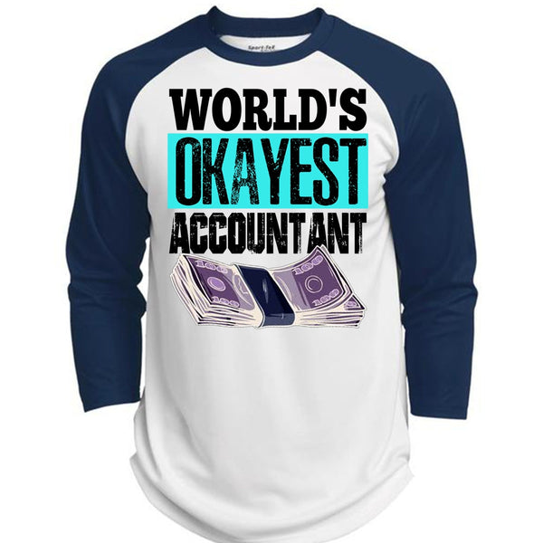 World's Okayest Accountant T Shirt, I Love Accountant T Shirt, Awesome T-Shirts  (Polyester Game Baseball Jersey)