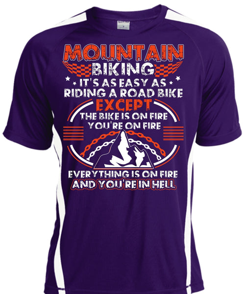 Mountain Biking T Shirt, Riding A Road Bike T Shirt, Cool Shirt