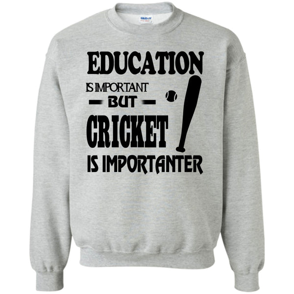 I Love Playing Baseball T Shirt, Education Is Important Sweatshirt