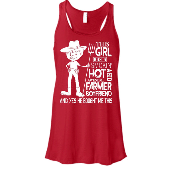 Awesome Farmer Boyfriend T Shirt, Coolest Farmer's Girlfriend T Shirt, Cool T Shirt