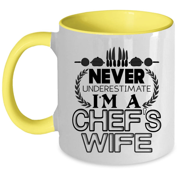 Cool Just Married Coffee Mug, I'm A Chef's Wife Accent Mug