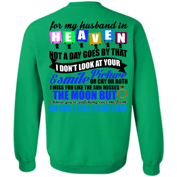I Love Husband T Shirt, For My Husband In Heaven Sweatshirt