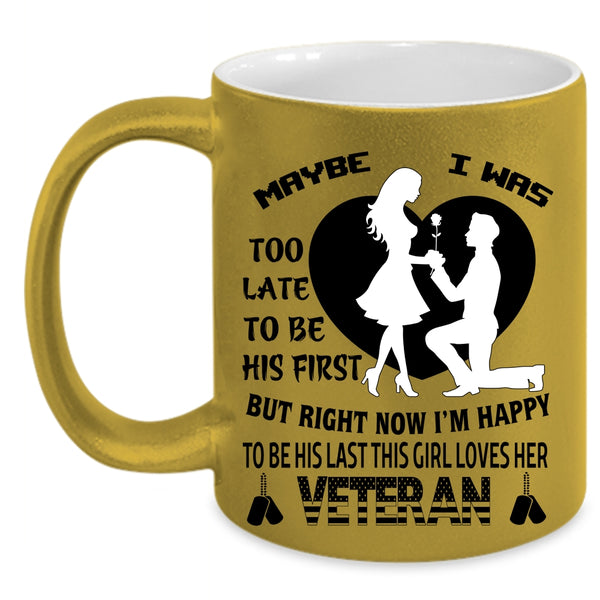 I Love Veteran Coffee Mug, This Girl Loves Her Veteran Accent Mug