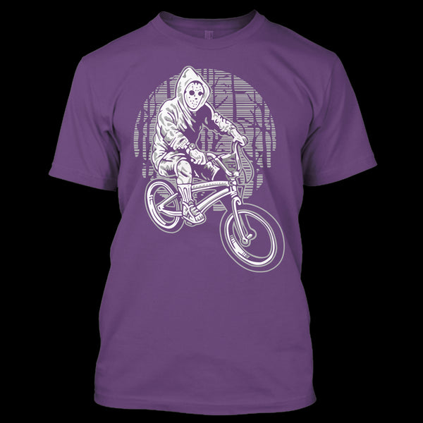 A black t-shirt with the shopify logo