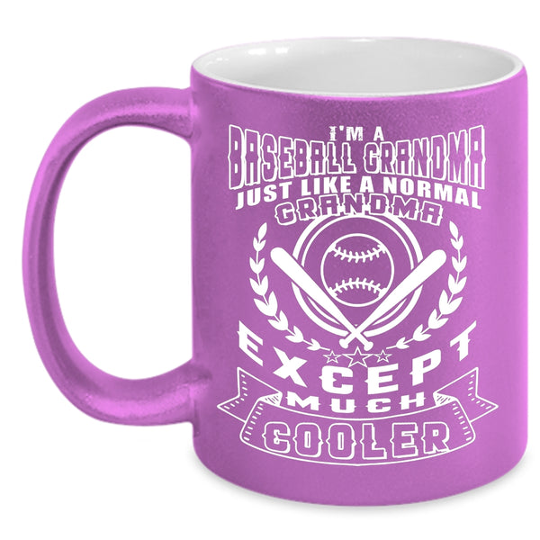 I'm A Baseball Grandma Coffee Mug, Cool Baseball Grandma Coffee Cup