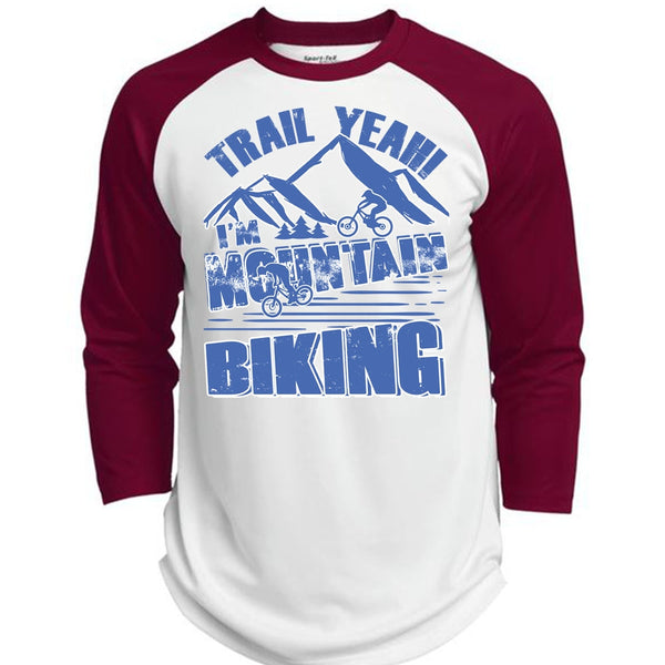 I'm Mountain Biking T Shirt, I Love Biking T Shirt, Awesome T-Shirts  (Polyester Game Baseball Jersey)