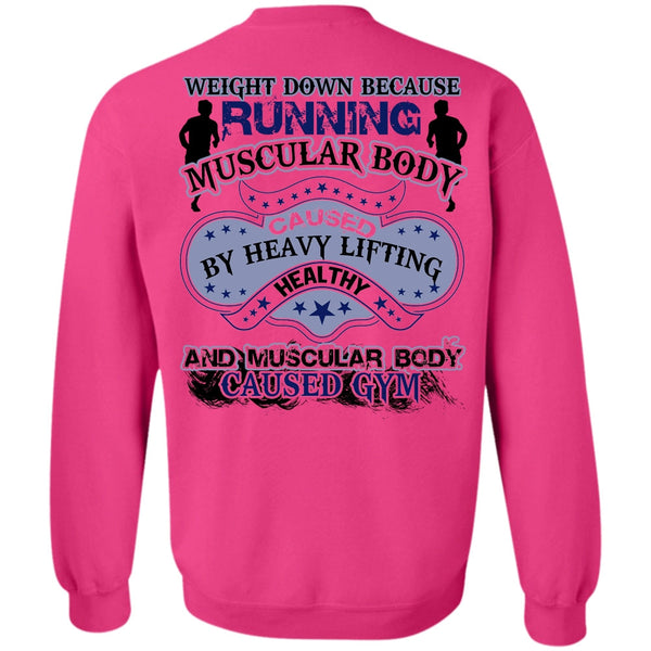I Love Running T Shirt, Running Muscular Body Sweatshirt