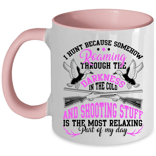 Funny Turkey Hunting Coffee Mug, I Hunt Accent Mug