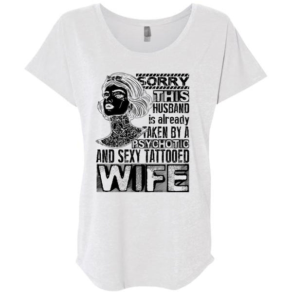 Psychotic And Tattooed Wife T Shirt, I Love Wife T Shirt, Awesome T-Shirts