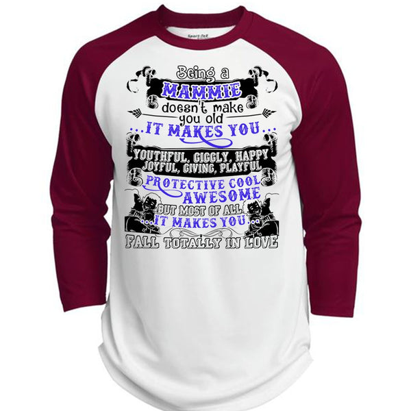 Being A Mammie T Shirt, I Love Mom T Shirt, Awesome T-Shirts  (Polyester Game Baseball Jersey)