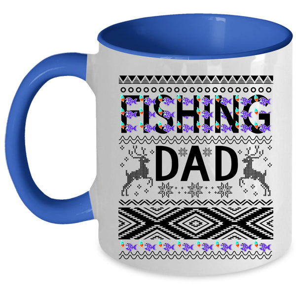 Christmas Gift For Fisher Coffee Mug, Fishing Dad Accent Mug