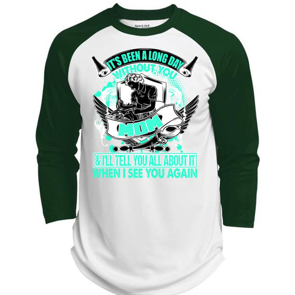 Long Day Without You Mom T Shirt, I Love Mom T Shirt, Awesome T-Shirts  (Polyester Game Baseball Jersey)