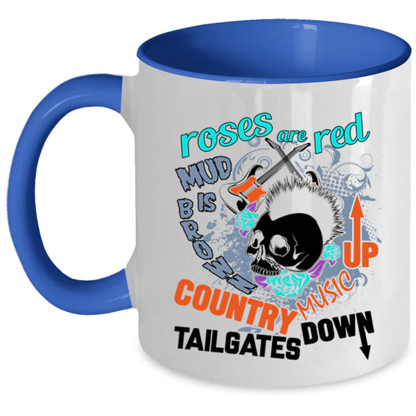 Country Music Up Coffee Mug, Roses Are Red Accent Mug