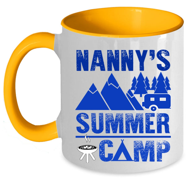 Cool Gift For Camping Mom Coffee Mug, Nanny's Summer Camp Accent Mug