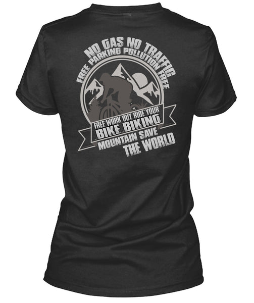 Ride Your Bike Biking T Shirt, Mountain Save The World T Shirt