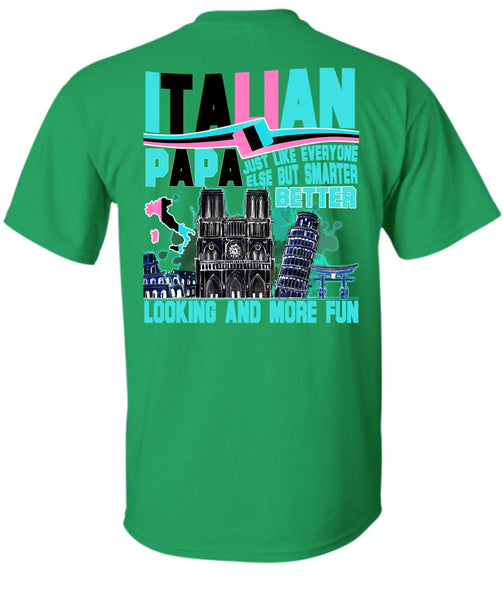 Italian Papa T Shirt, I Love Dad T Shirt